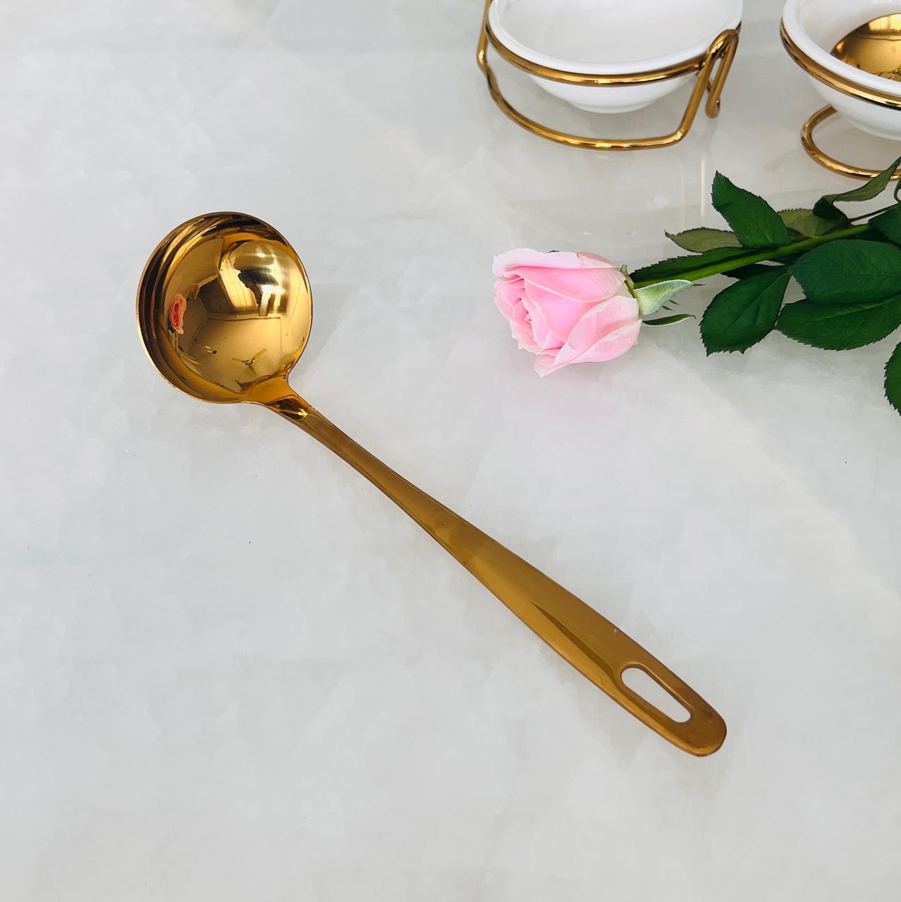 Serving Spoon & Ladle | 10 inch | 1 Medium piece - Stainless Steel Ladle - Image 3