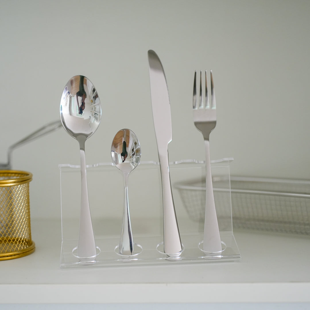 24-Piece Stainless Steel Cutlery Set | | Gold | Silver - Image 9