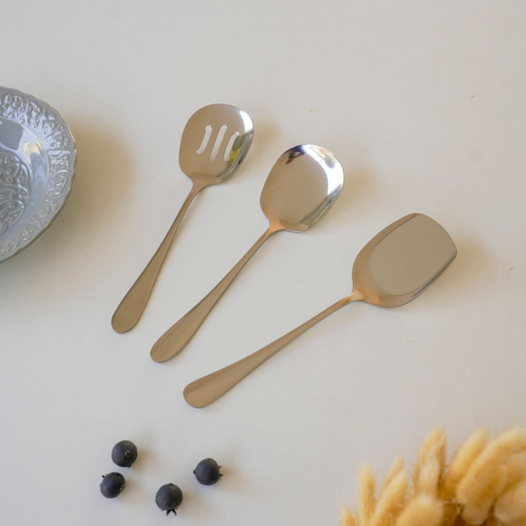 Set of 3 Serving Spoons for dry items | | Stainless Steel - Image 3