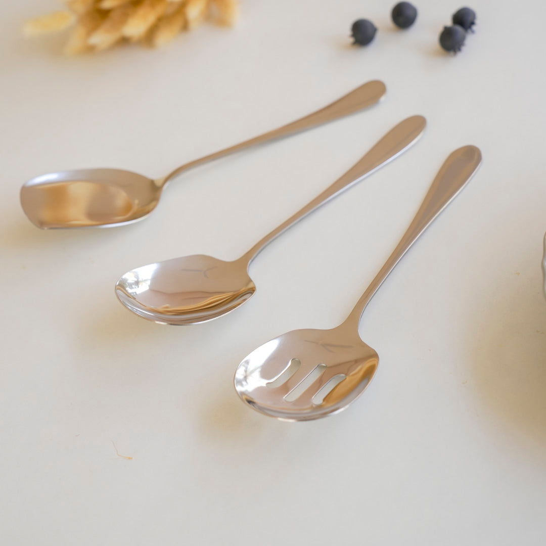 Set of 3 Serving Spoons for dry items | | Stainless Steel - Image 9