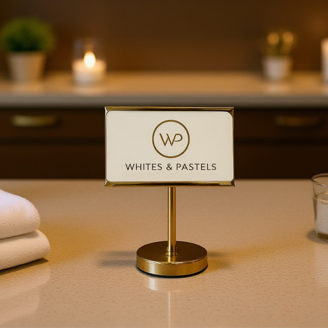 Buffet Dish Name Stand - Gold Metal Card Holder for - 10 cm - Image 2