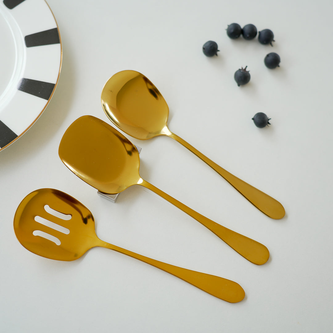 Set of 3 Serving Spoons for dry items | | Stainless Steel - Image 7